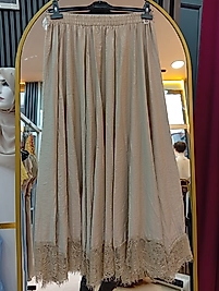ETEĞİ GÜPÜRLÜ BELİ LASTİKLİ ETEK